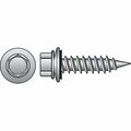 Homecare Products 560907 No. 10 x 1 in. Steel Washer Sheet Metal Screws - Silver HO3308103